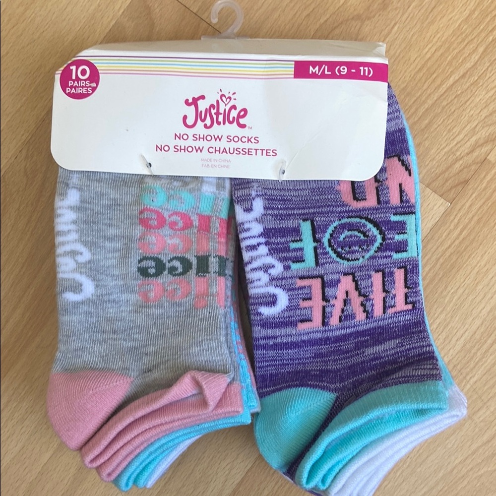 New with tags! Justice Ankle Socks Set